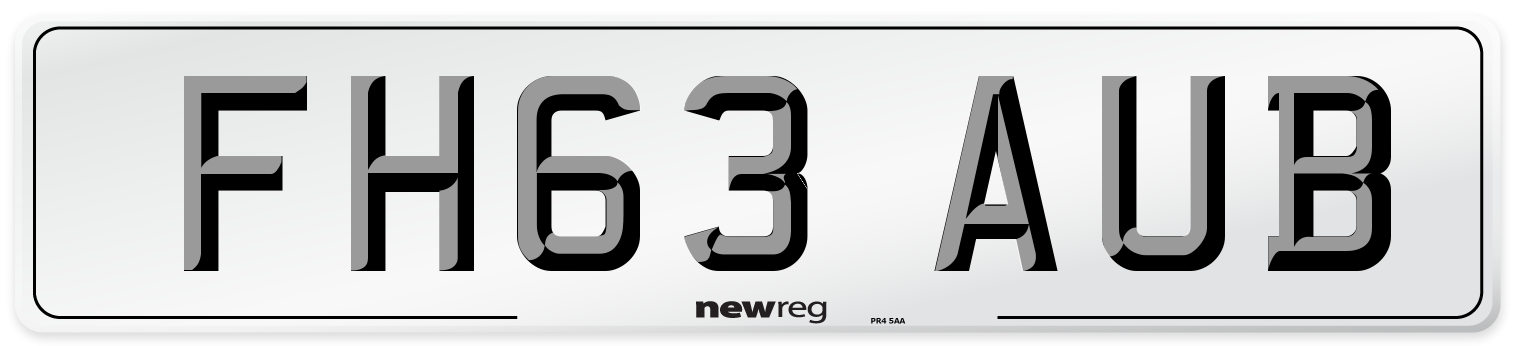 FH63 AUB Number Plate from New Reg